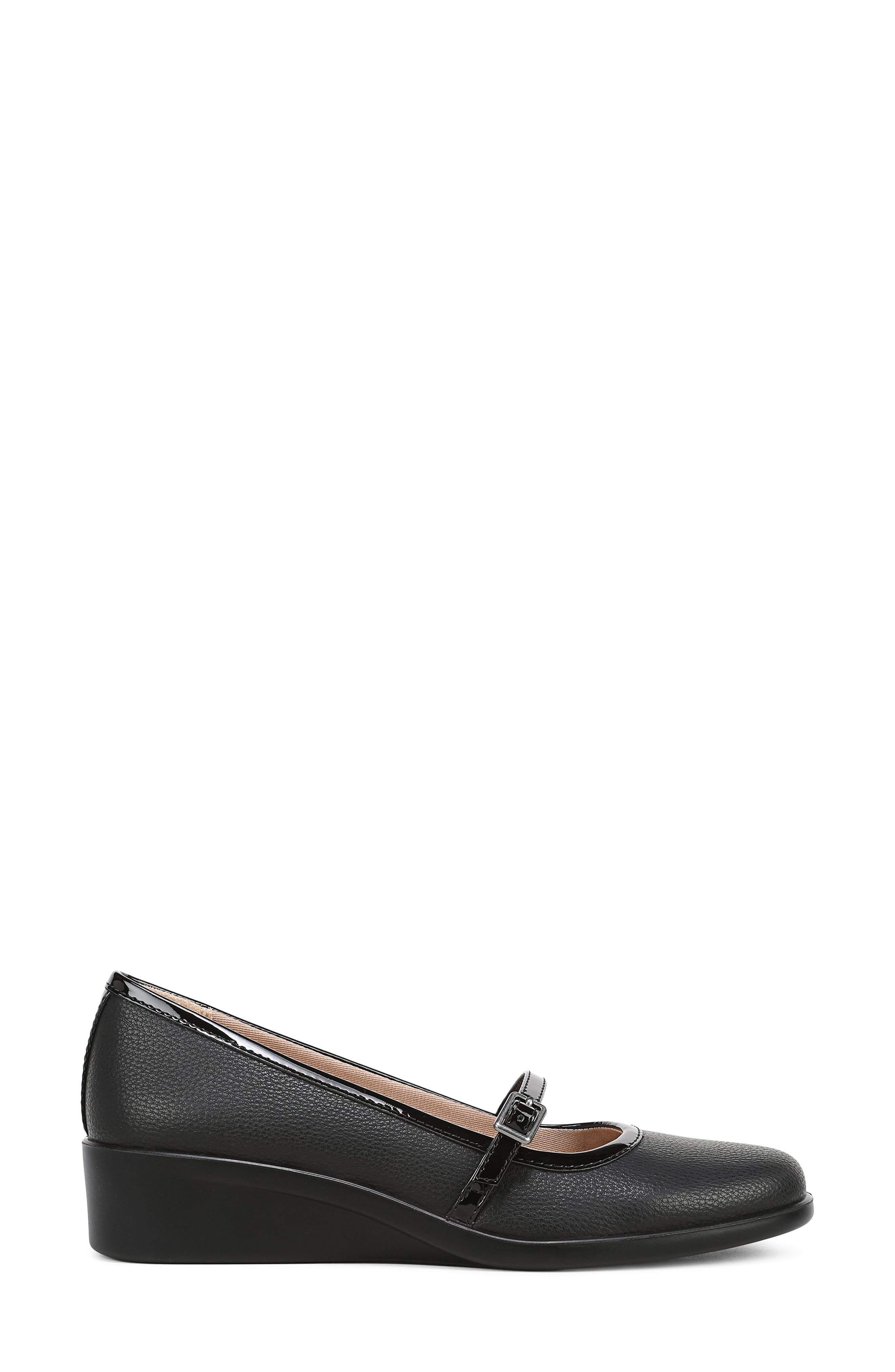 Jolene Mary Jane Wedge Pump, Alternate, color, BLACK