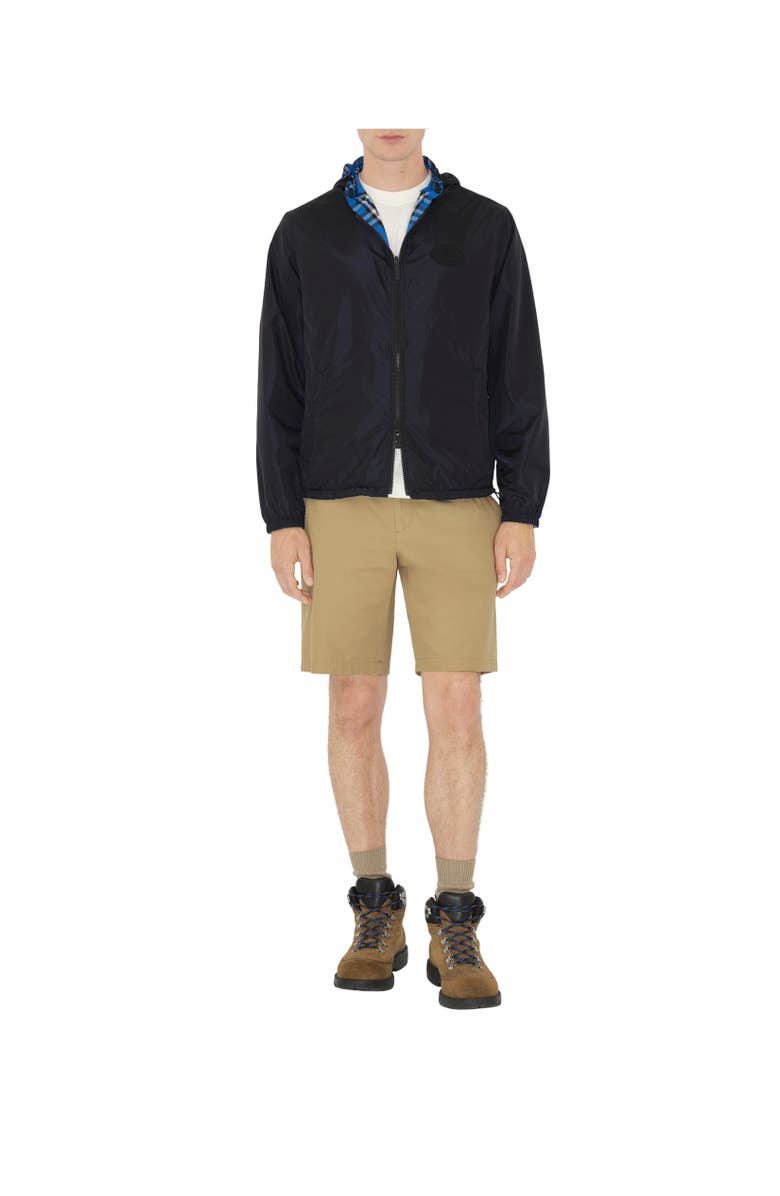 Burberry Reversible Check Hooded Jacket, Alternate, color, Hyacinth Blue