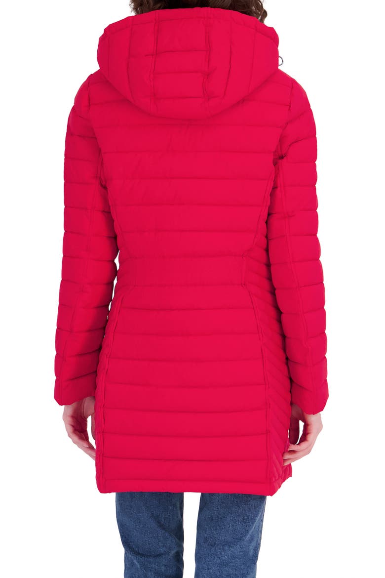 Water Resistant Stretch Puffer Coat, Alternate, color, NAUTICA RED