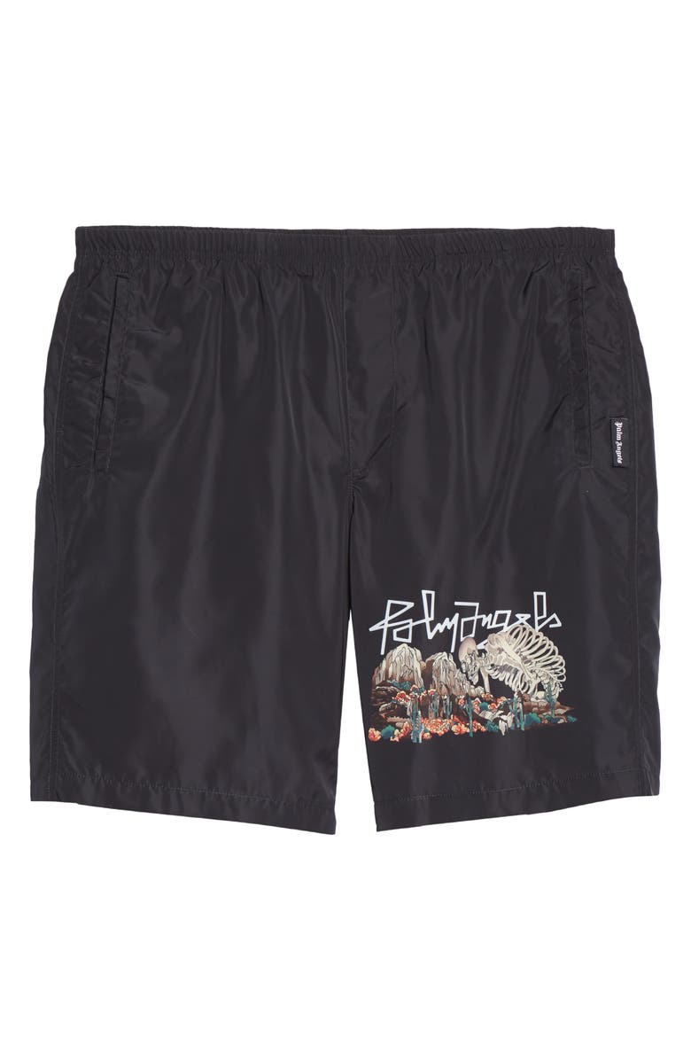 Palm Angels Desert Skull Swim Trunks, Alternate, color,
