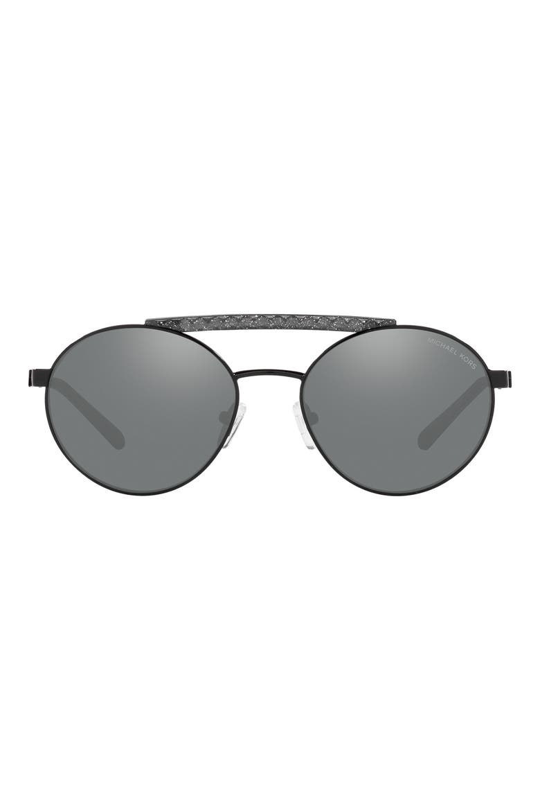55mm Pilot Sunglasses, Main, color, BLACK
