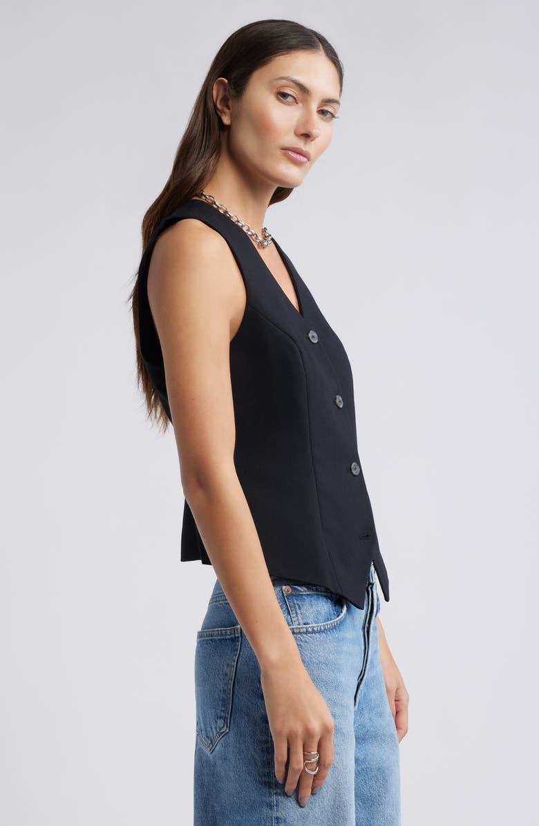Open Edit The Icon Tailored Waistcoat, Alternate, color, Black