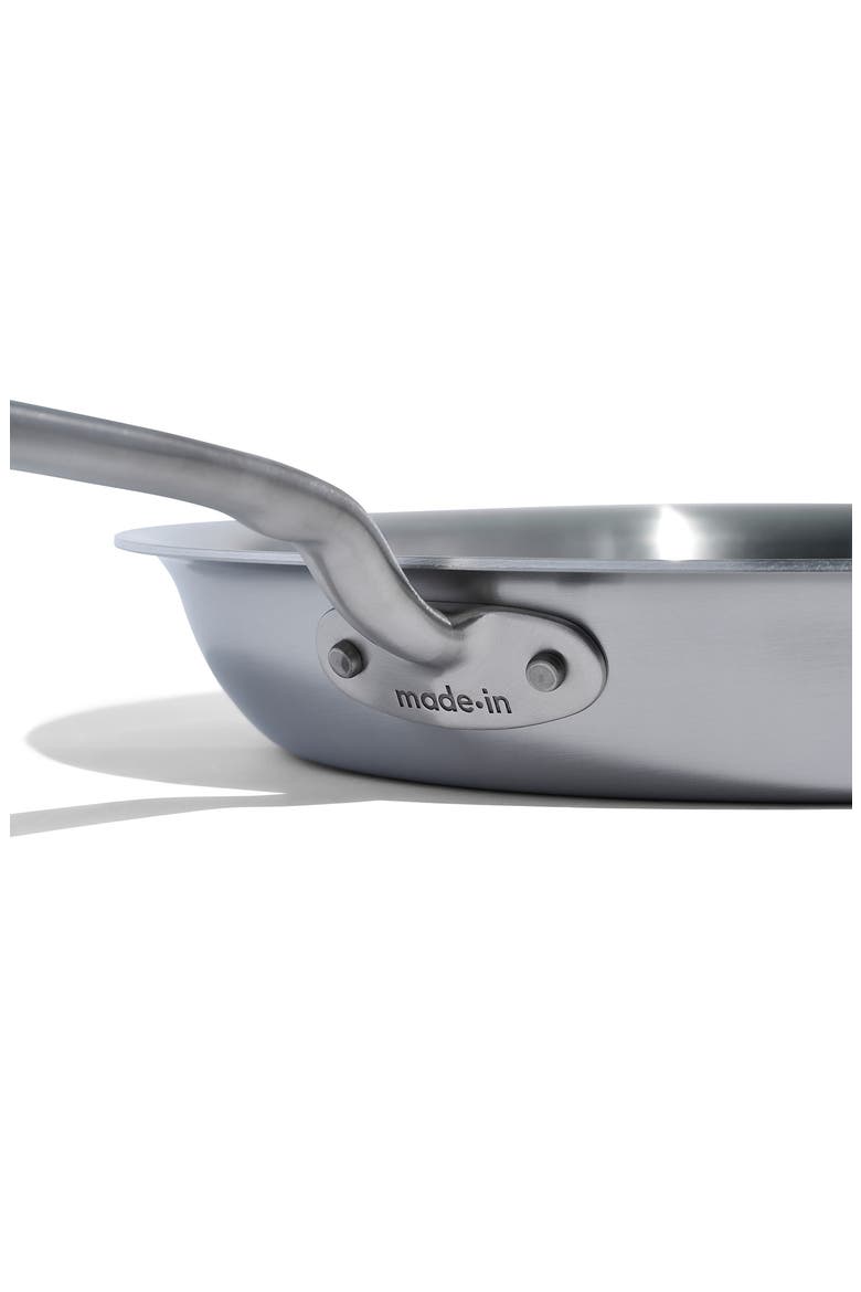 Stainless Clad Frying Pan, Alternate, color, STAINLESS