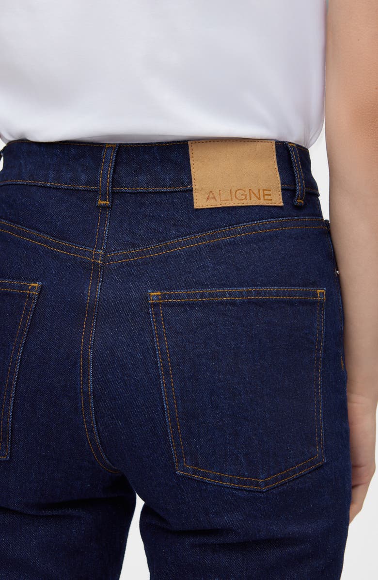 ALIGNE High Waist Flare Leg Jeans, Alternate, color, Indigo