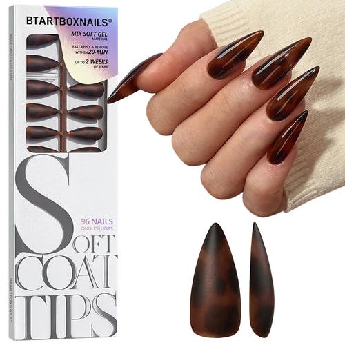 Btartboxnails Soft Gel Nail Tips Softcoattips Tortoiseshell Collection In Brown