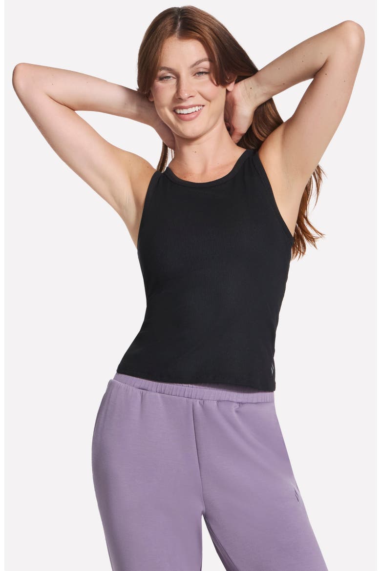 GoWalk® Luxe Rib Tank, Alternate, color, BOLD BLACK