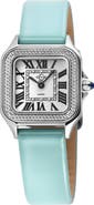 GV2 Milan Diamond Embellished Leather Strap Watch, 27.5mm - 0.06ctw