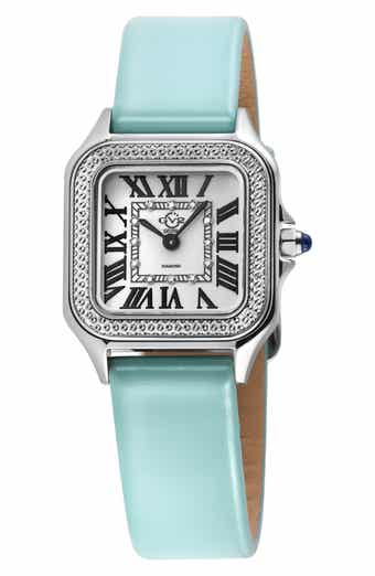 Milan Diamond Embellished Leather Strap Watch, 27.5mm - 0.06ctw