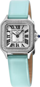 GV2 Milan Diamond Embellished Leather Strap Watch, 27.5mm - 0.06ctw