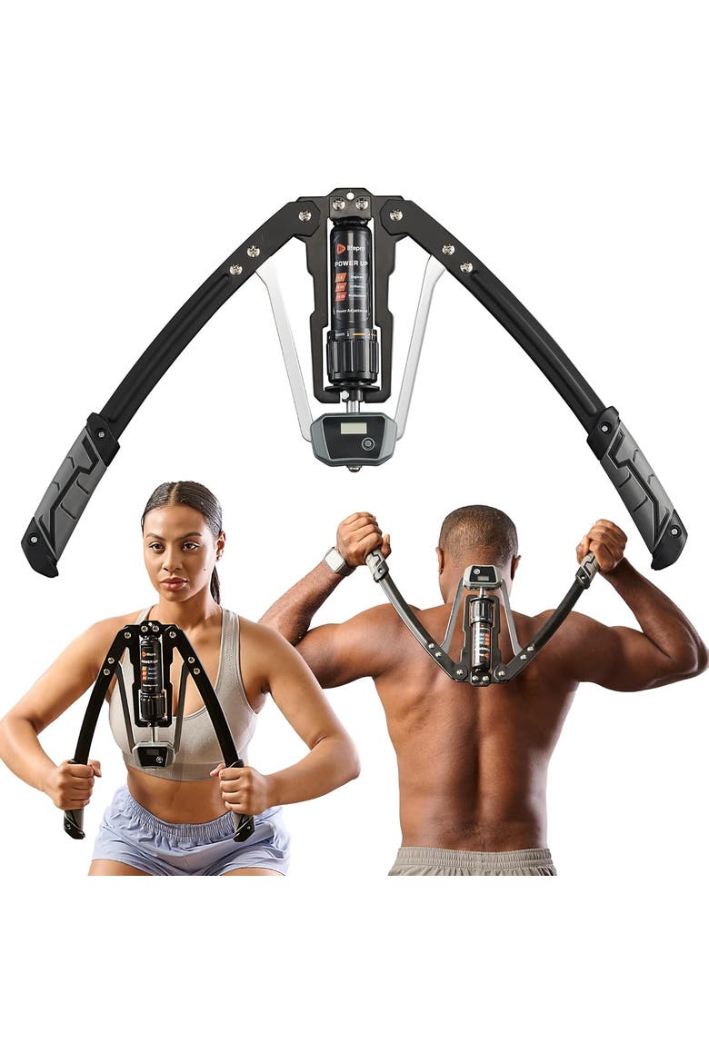 Shredforce Chest Expander and Arm Twister Trainer Exerciser Adjustable 22 to 440lb Resistance, Main, color, Grey