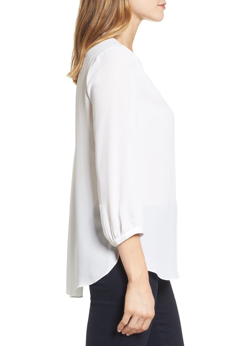 Pintuck Blouse, Alternate, color, OPTIC WHITE