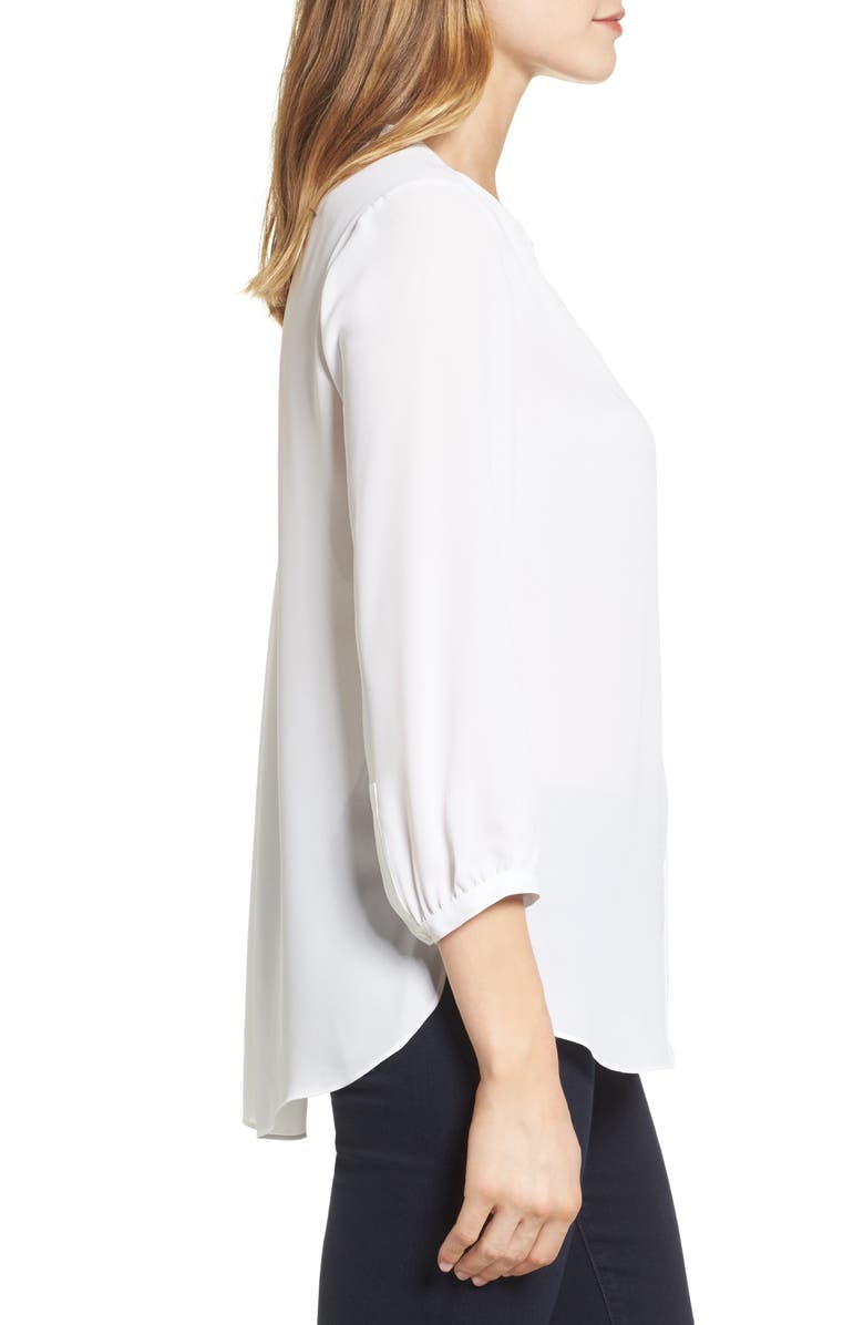 NYDJ Pintuck Blouse, Alternate, color, Optic White