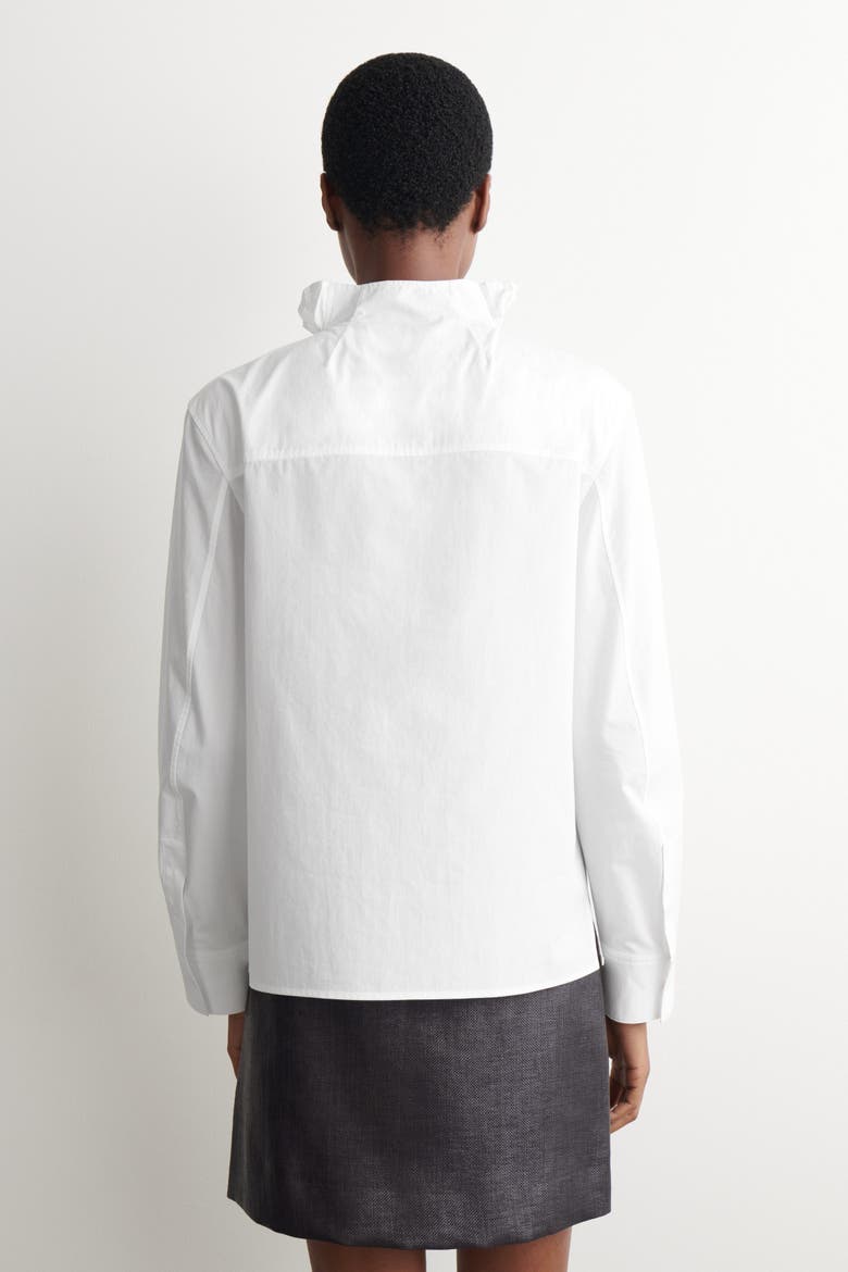 Pintucked Cotton Blouse, Alternate, color, WHITE