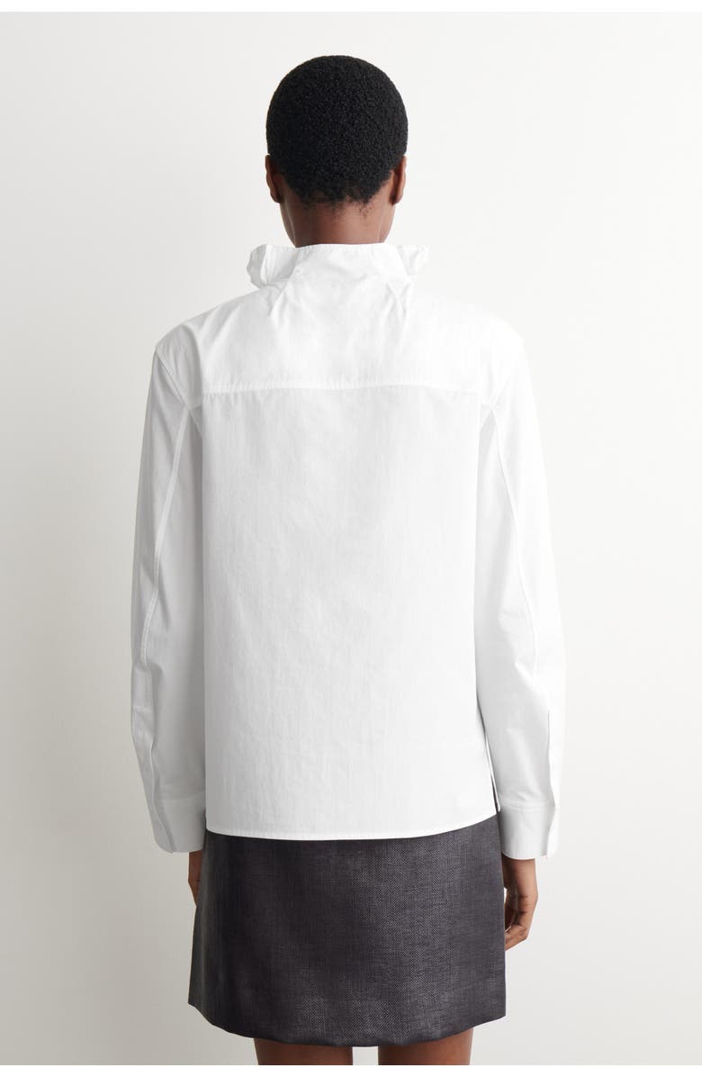 COS Pintucked Cotton Blouse, Alternate, color, White