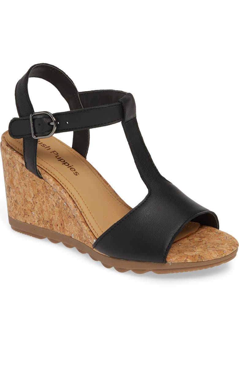 Hush Puppies<sup>®</sup> Pekingese Wedge Sandal, Main, color,