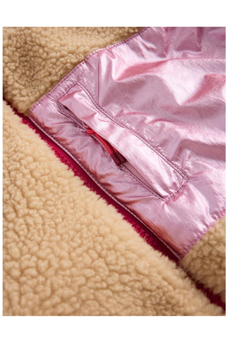 Kids' Reversible Metallic Hooded Bomber Jacket, Alternate, color, PINK METALLIC