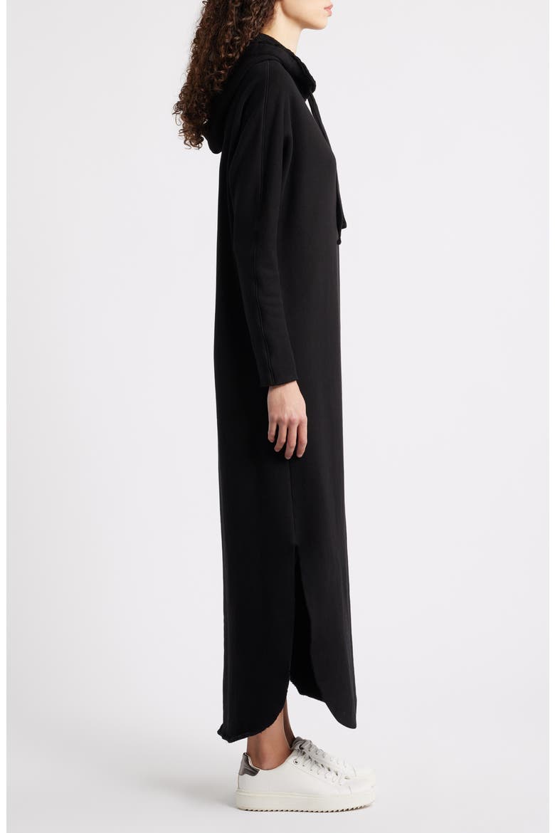 James Long Sleeve Hoodie Dress, Alternate, color, BLACK