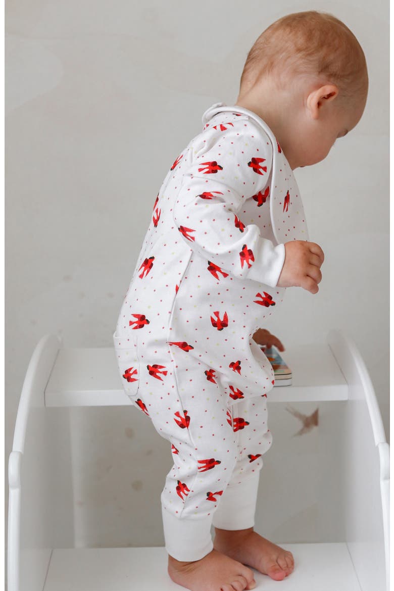 x 'The Very Hungry Caterpillar'™ Organic Cotton Romper, Alternate, color, RED BIRD