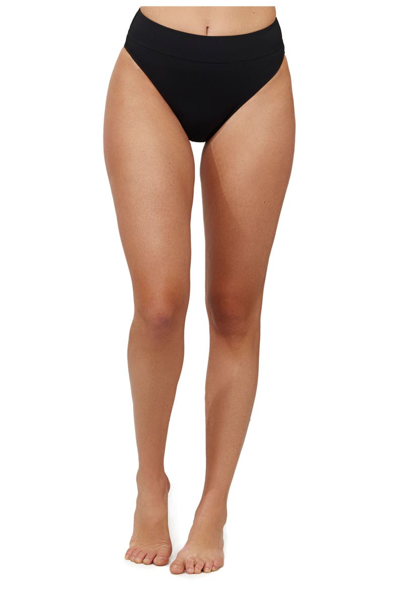 Basic High Waist Swim Bottom, Main, color, Black