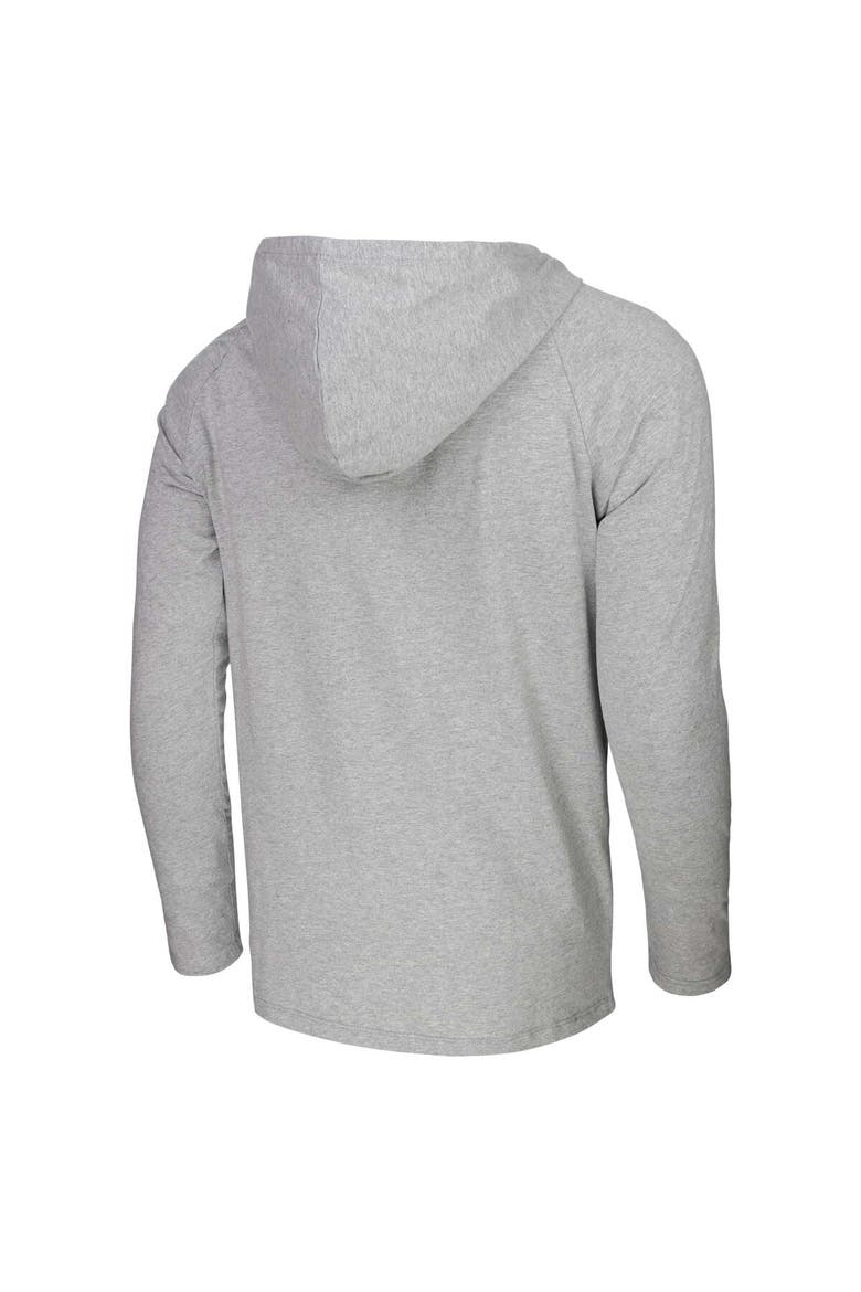 Men's Stadium Essentials Heather Gray Cleveland Cavaliers Atrium Raglan Long Sleeve Hoodie T-Shirt, Alternate, color, Heather Gray