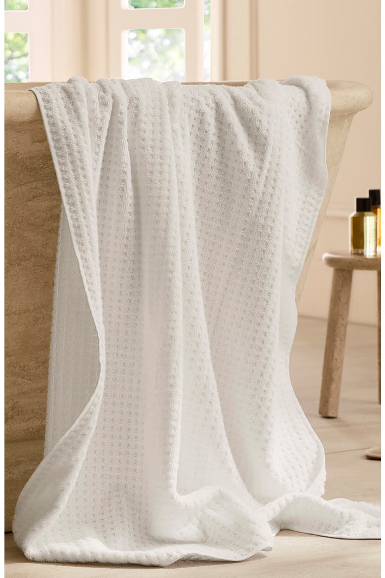Turkish Waffle Bath Sheet, Alternate, color, WHITE