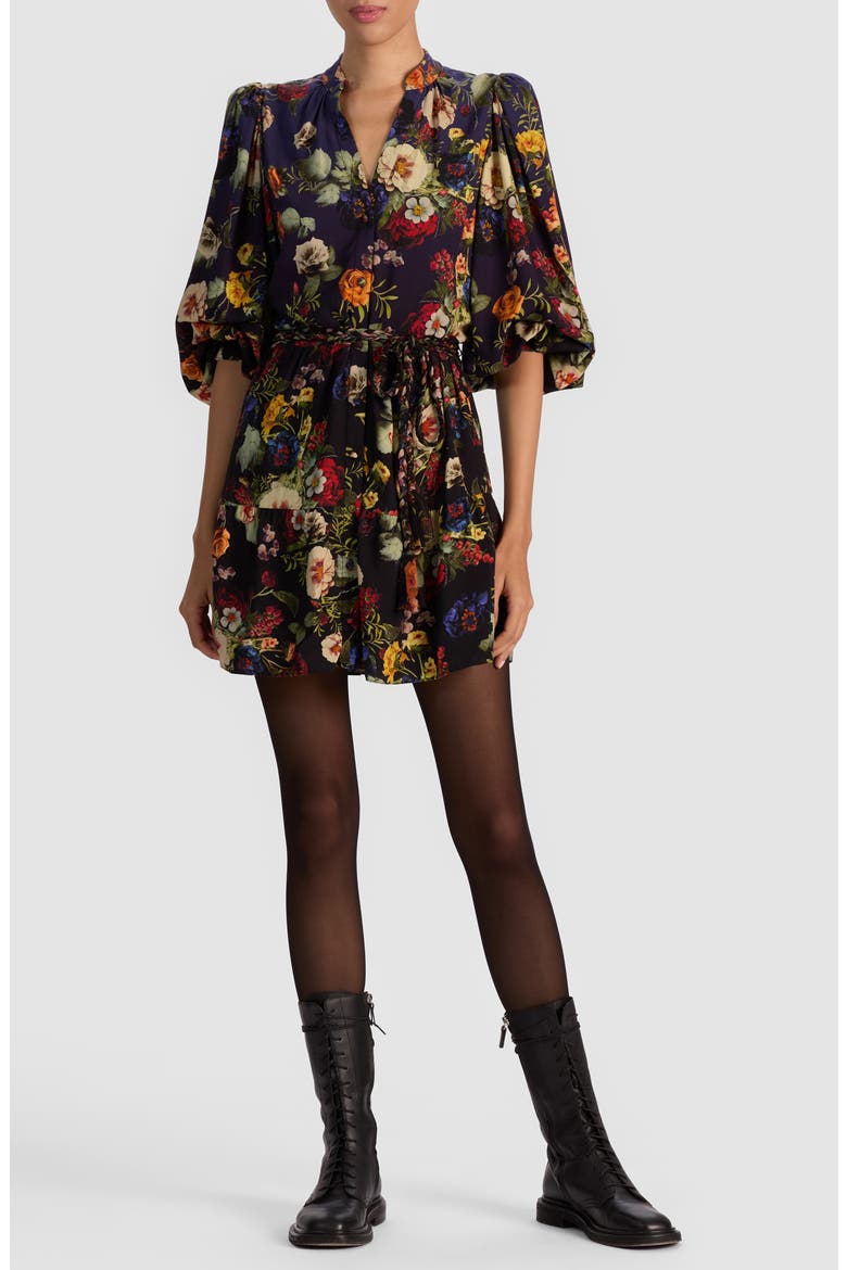 antonette long sleeve button front mini dress Antonette Long Sleeve Button Front Mini Dress