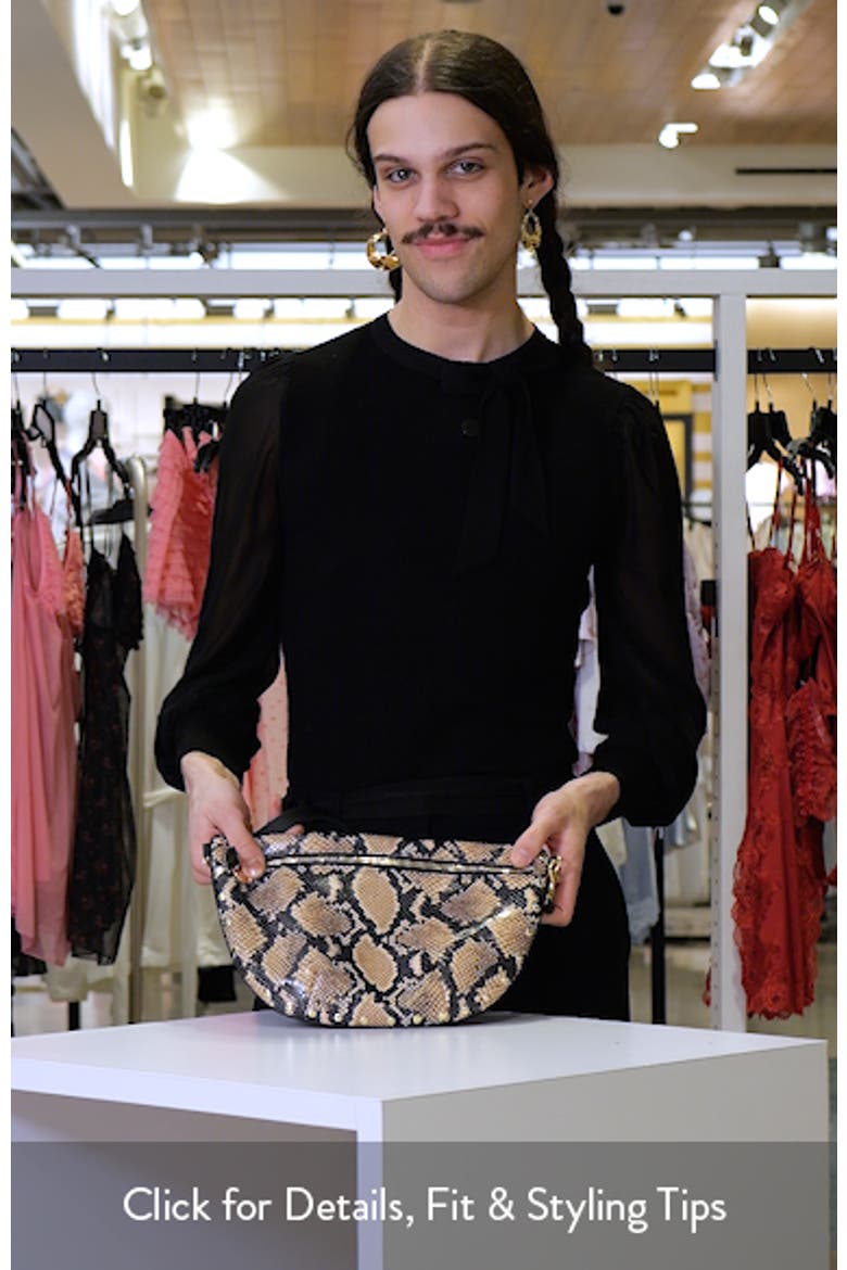 Grande Snakeskin Embossed Leather Belt Bag video
