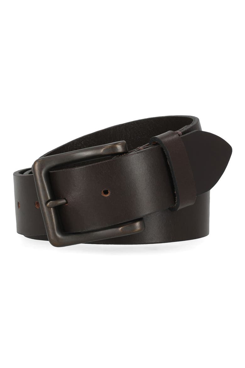Leather Belt, Alternate, color, BROWN
