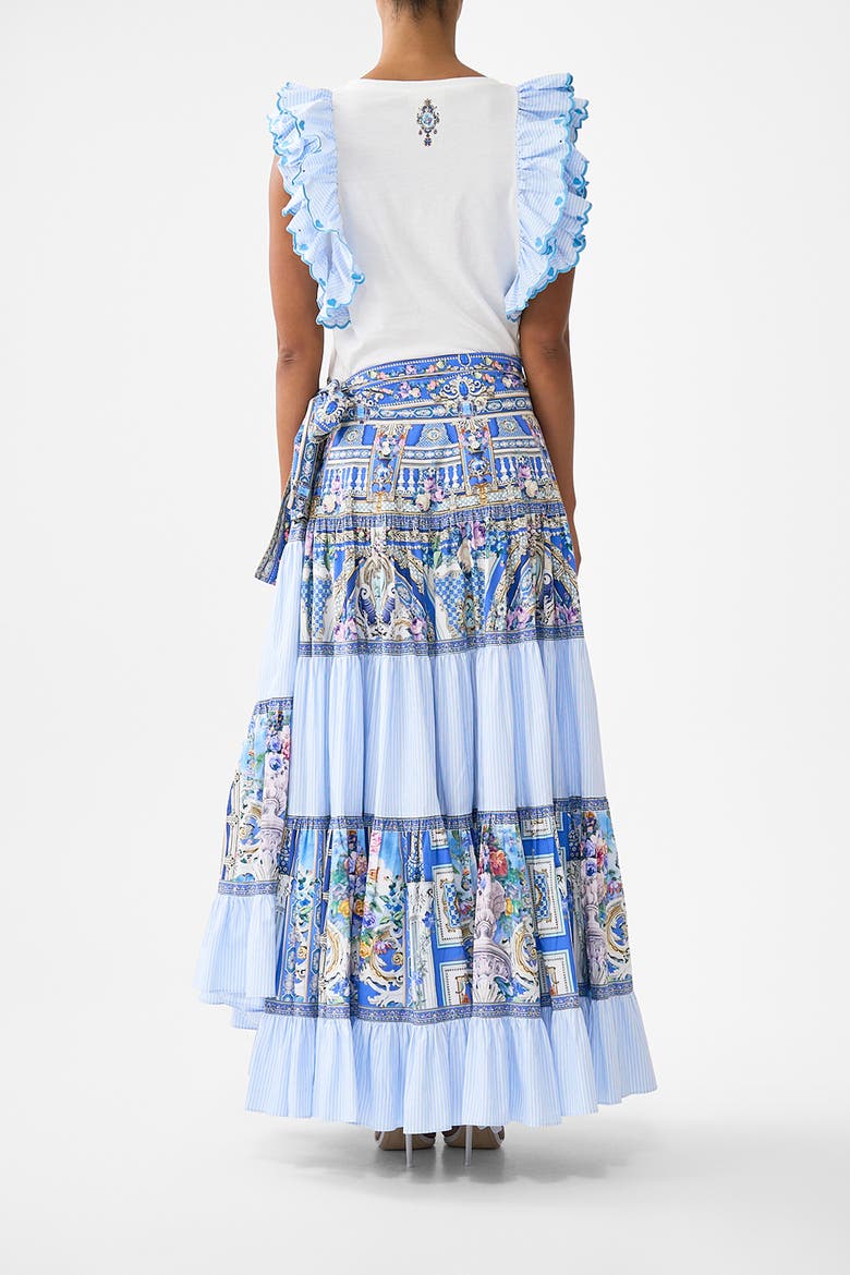 Double Frill Sleeve Tee, Alternate, color, Ottoman Opulence