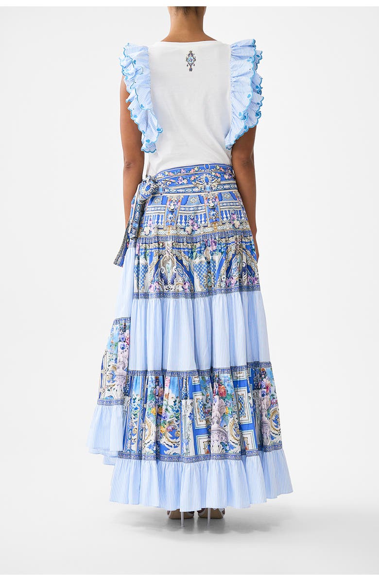 Camilla Double Frill Sleeve Tee, Alternate, color, Ottoman Opulence