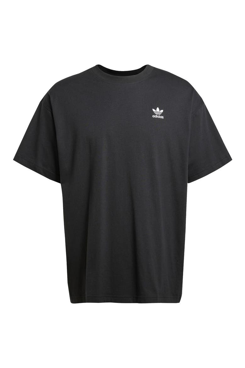 Trefoil Essentials Oversize Cotton T-Shirt, Alternate, color, BLACK