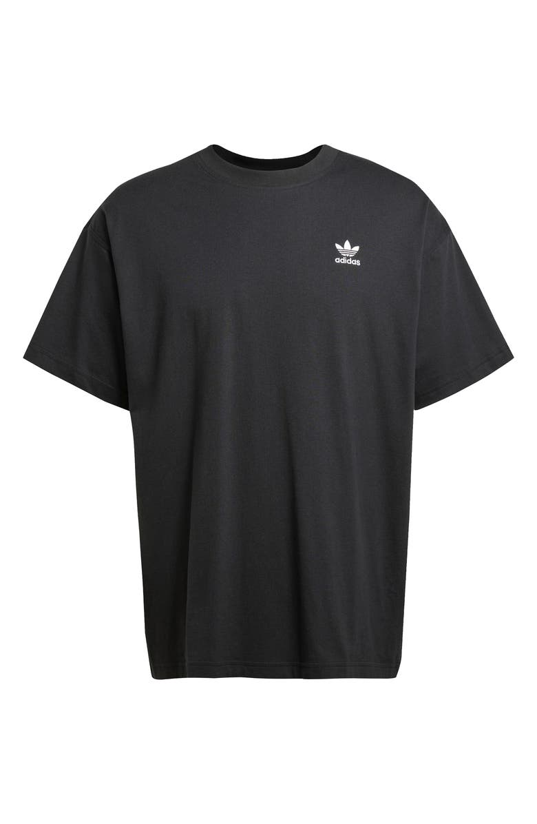 adidas Trefoil Essentials Oversize Cotton T-Shirt, Alternate, color, Black