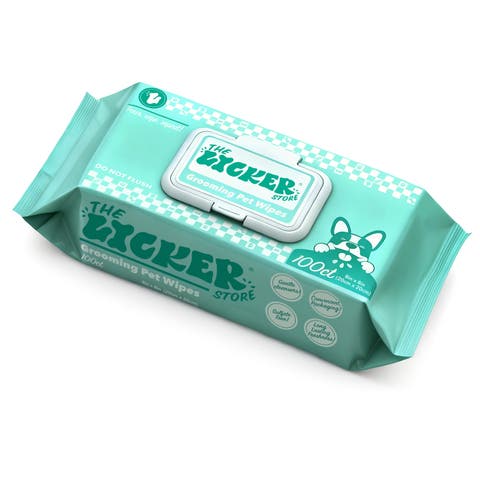 Dog Grooming Wipes, Biodegradable & Hypoallergenic, Unscented, Aloe, Chamomile & Shea Butter