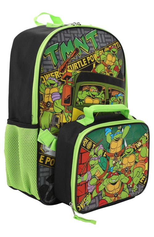 Bioworld Kids' Tmnt Backpack With Lunch Bag In Black
