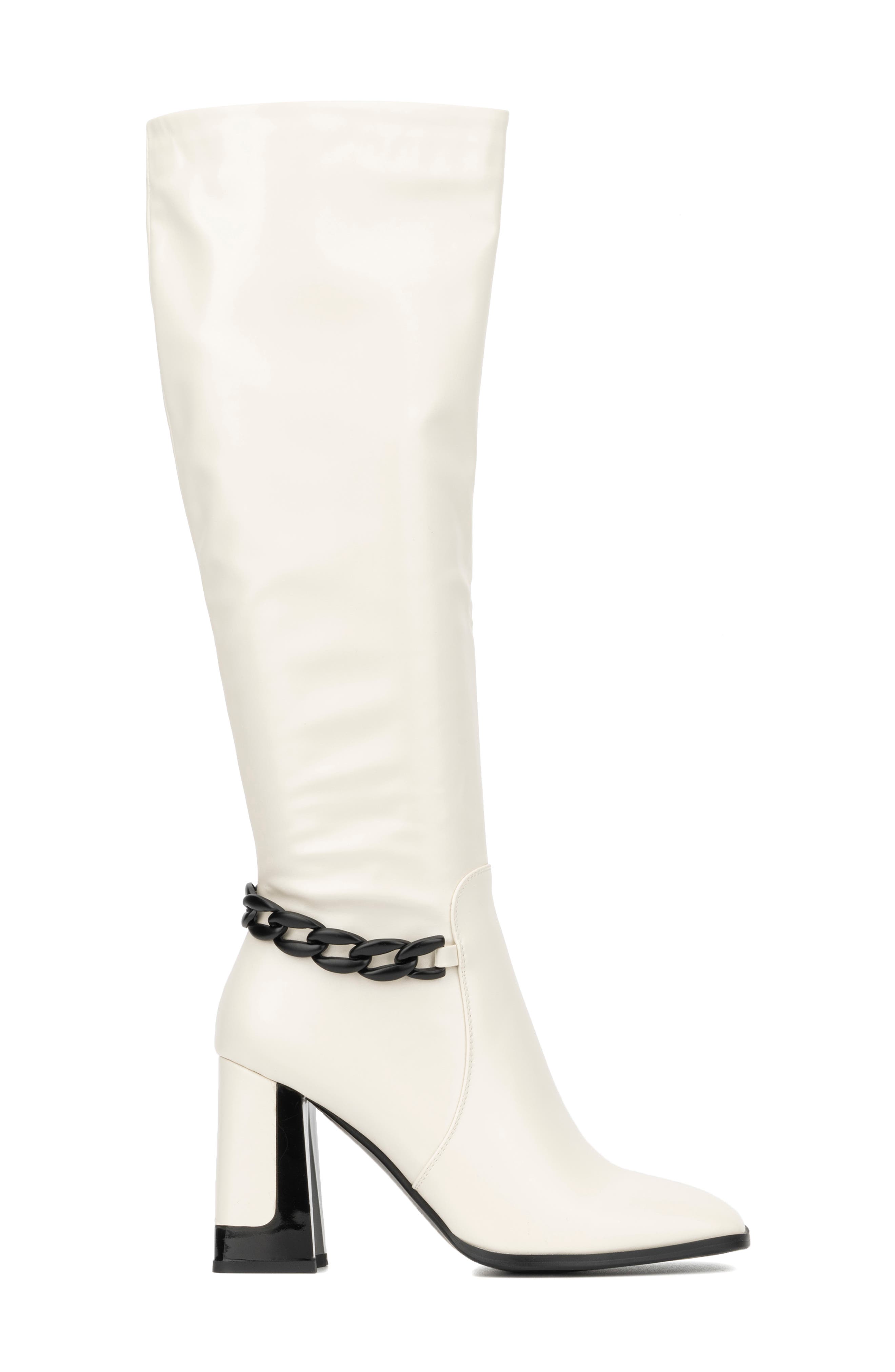 TORGEIS Lauren Knee High Boot, Alternate, color, Off White