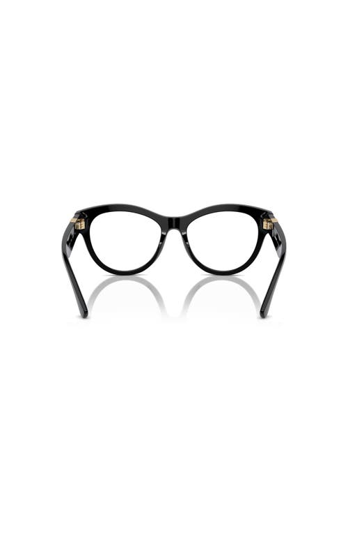 Burberry 53mm Round Optical Glasses In Black