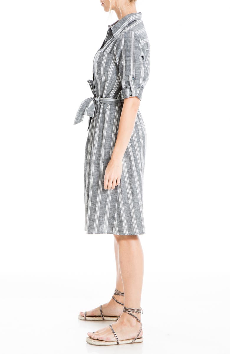 MAX STUDIO Stripe Print Shirtdress, Alternate, color,