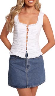Petal & Pup Jayda Frill Trim Ruched Tank