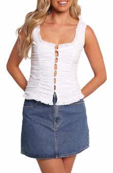 Petal & Pup Jayda Frill Trim Ruched Tank