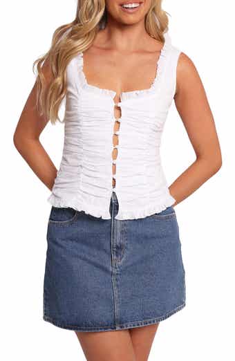 Petal & Pup Jayda Frill Trim Ruched Tank