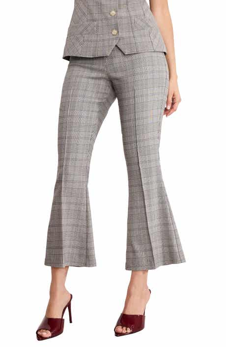 Good American Plaid Kick Flare Pants