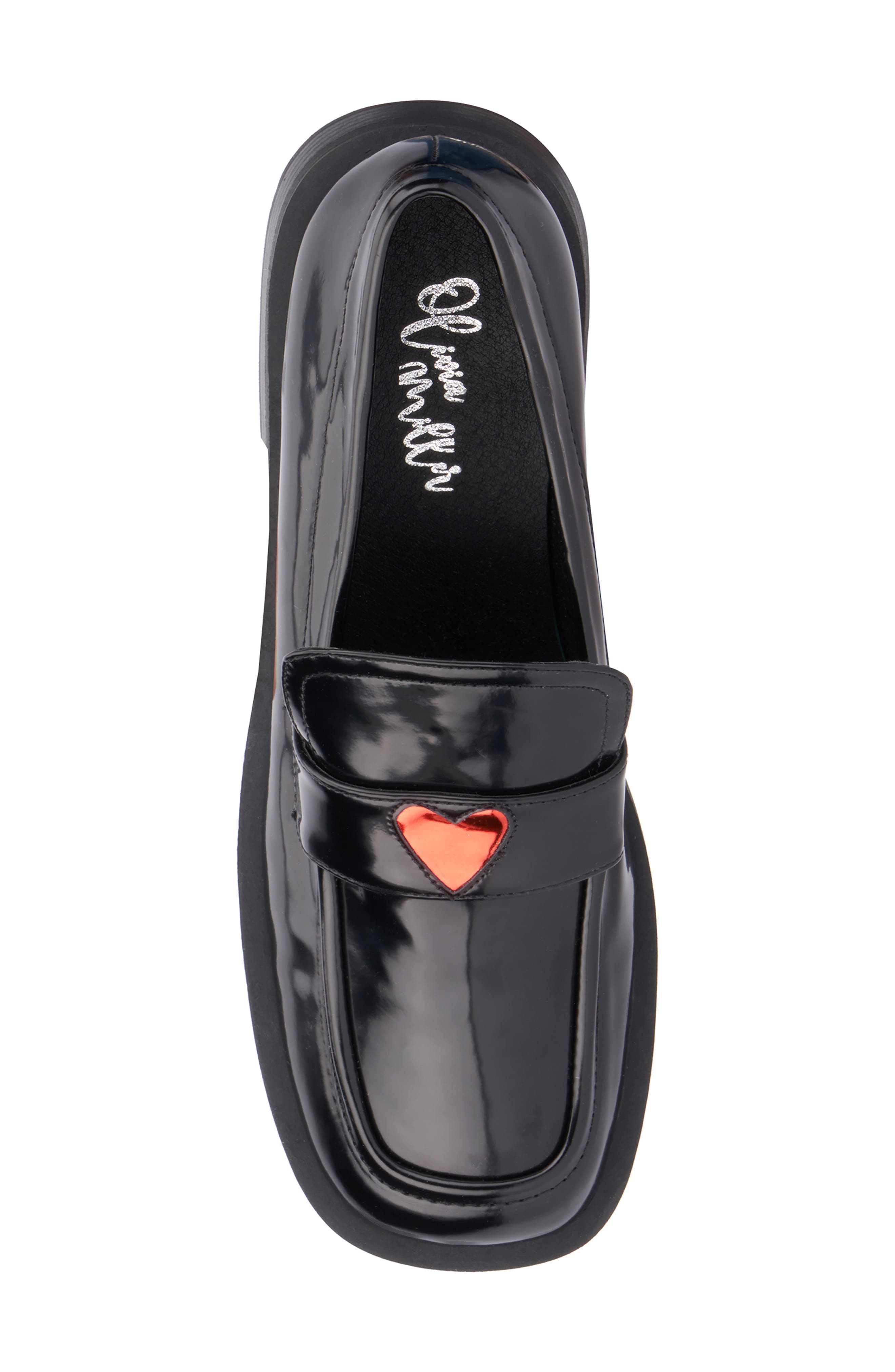 OLIVIA MILLER Luminaries Square Patent Loafer, Alternate, color, Black