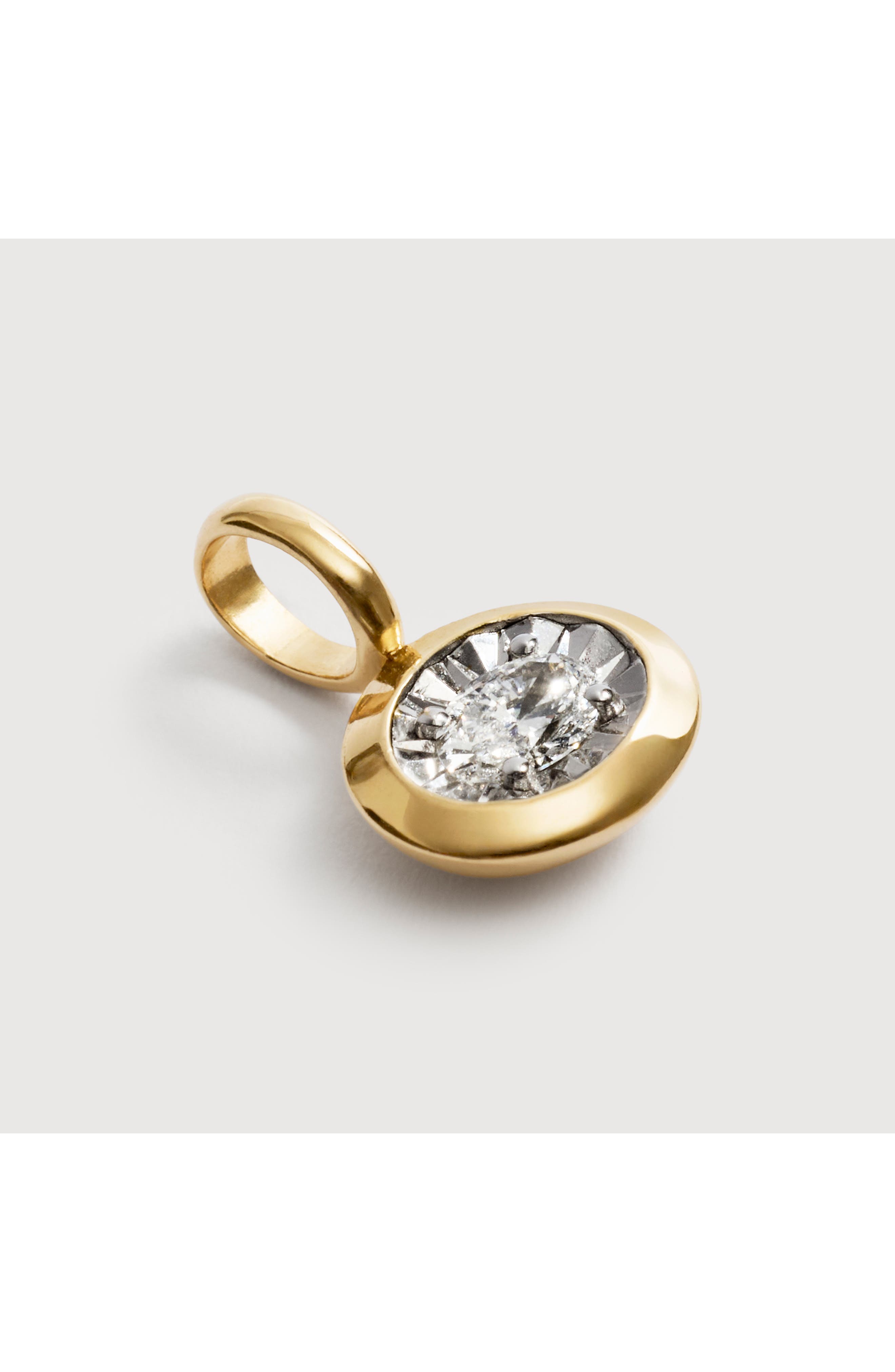 Monica Vinader 18K Gold Vermeil & Lab Grown Diamond Oval Pendant (Women ...