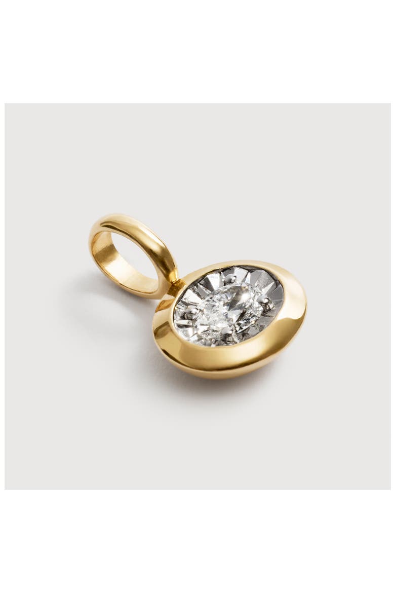 Lab Grown Diamond Oval Pendant, Alternate, color, 18K GOLD VERMEIL / LAB DIAMOND