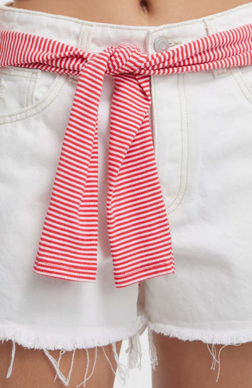 Shop Cotton On Original Denim Short In Vintage White Rip