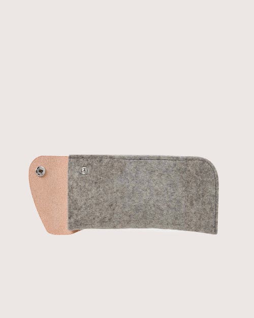 Graf & Lantz Graf Lantz Anzen Merino Wool Eyeglass Sleeve In Granite Vachetta