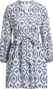 Caslon® Embroidered Eyelet Lace Dress