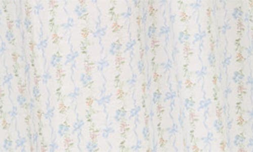 BLU PEPPER BLU PEPPER BOW AND FLOWER STRIPE MIDI DRESS