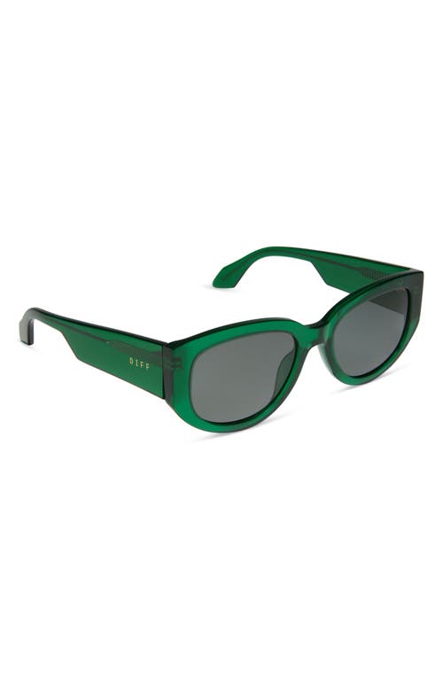 Diff Drew 54mm Polarized Oval Sunglasses In Green