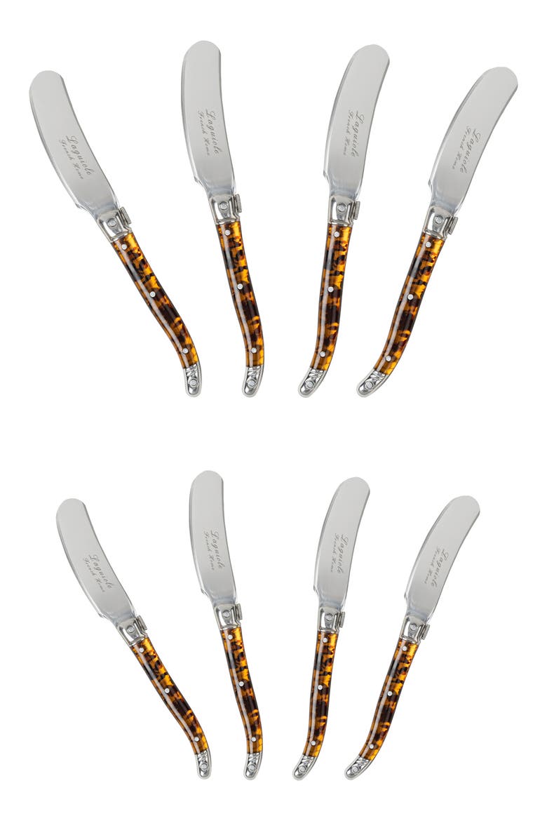 8-Piece Spreader Knife Set, Alternate, color, TORTOISE SHELL